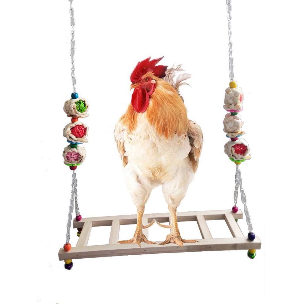 Natural Wooden Hen Swing Chicken Stand Perch Swing for Chickens Used in the Coop