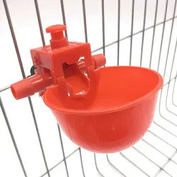 Red Chicken Pigeon Waterer Drinker Quail Drinking Cups Bird Bowls Poultry Coop Feeder