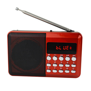 Portable FM Radio Digital Player FM Transmitter Speaker USB Rechargeable Radio With SD Card Slot