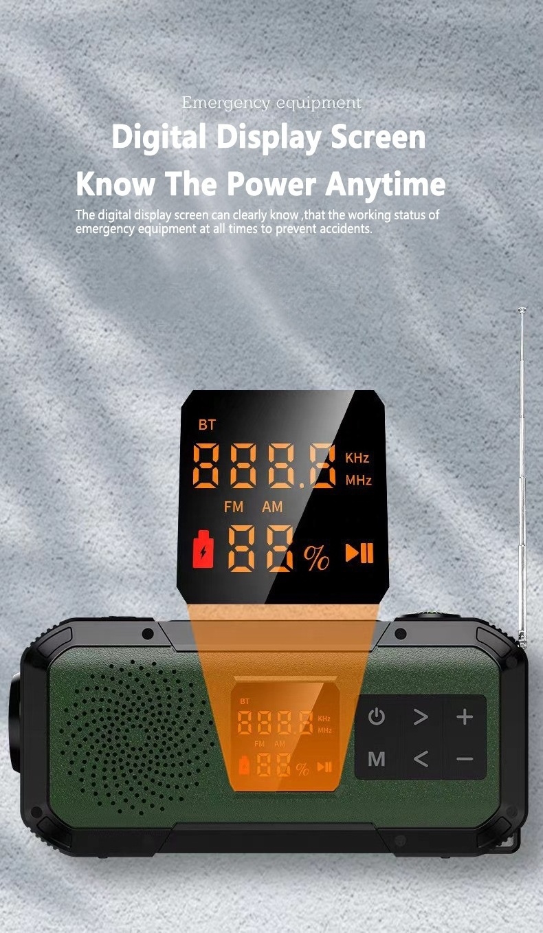 Waterproof Emergency Abbree Ipx5 Am Fm Radio Flashlight Solar Radio Portable Am/fm/noaa Weather Radio