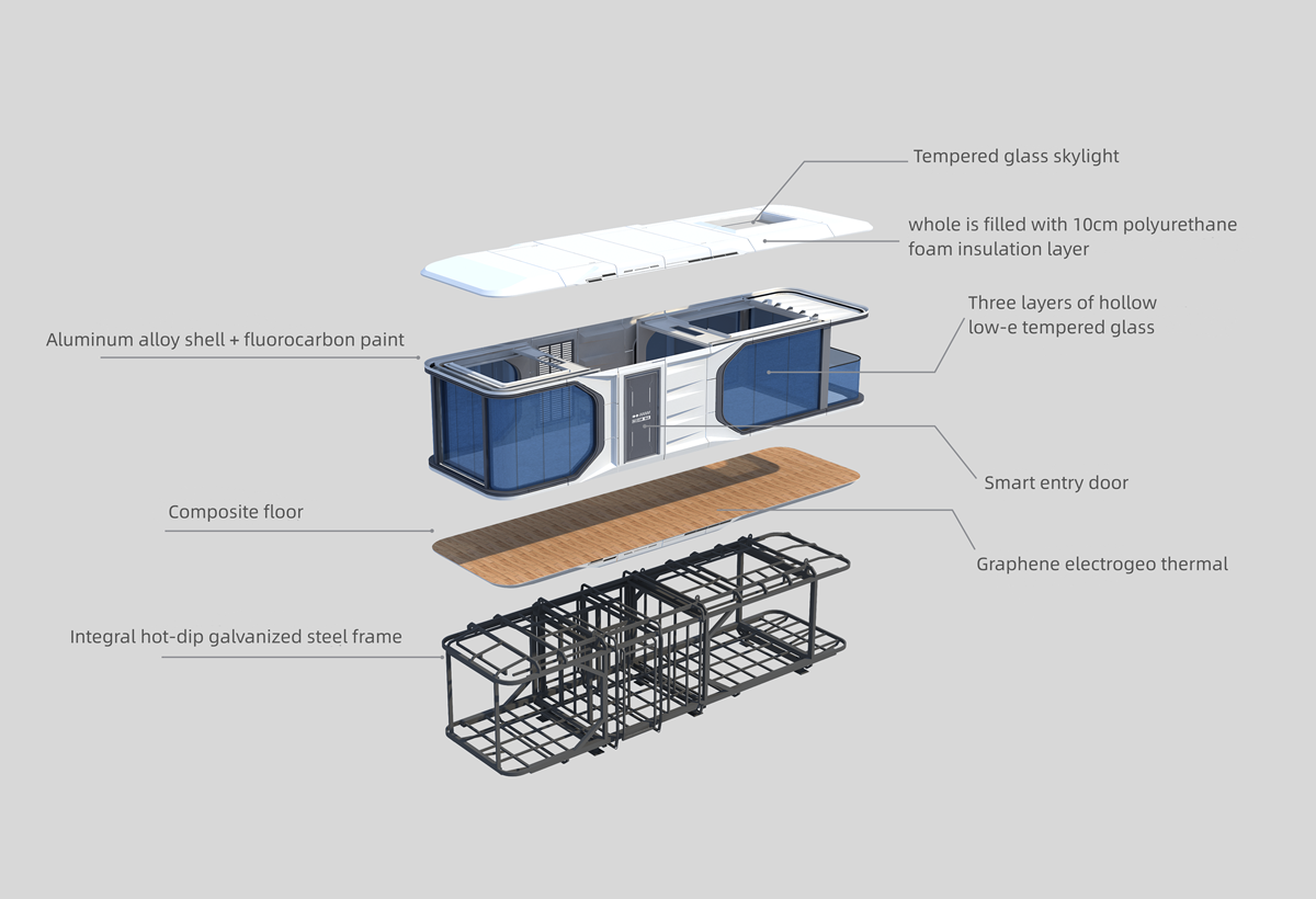 Good Price Mobile Dwelling Space Capsule Tiny House Modern Prefabricated Home Container house Camping Pod