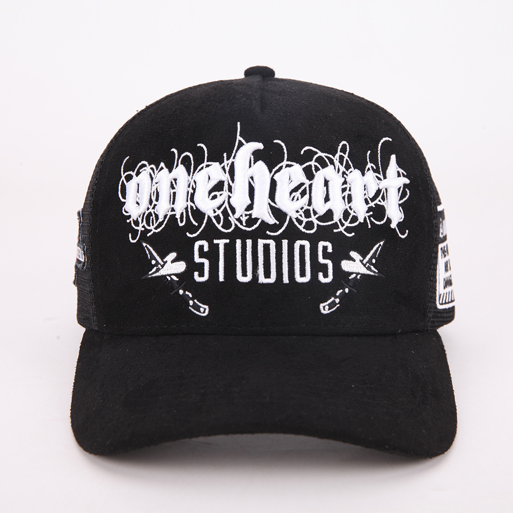 Customize Mesh Hats Custom 5 Panel 3d Embroidery Logo Mesh Snap Truck Cap design Trucker Hats