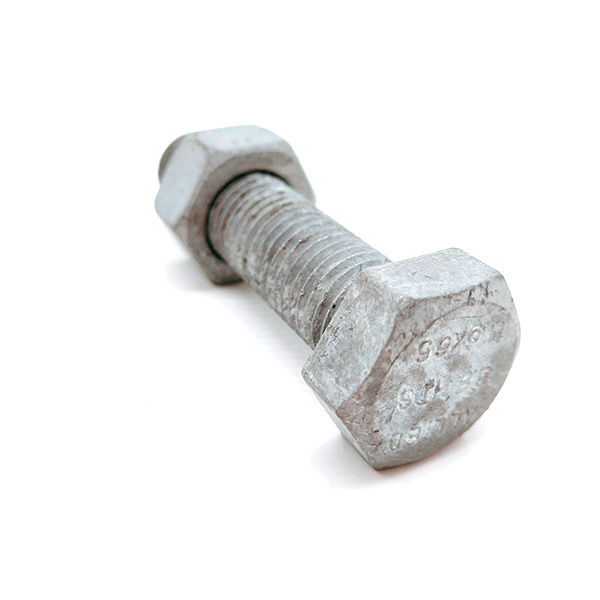 DIN930 A325 Carbon Steel M9 dacromet hot dip galvanized HDG Hex Bolt And Nut