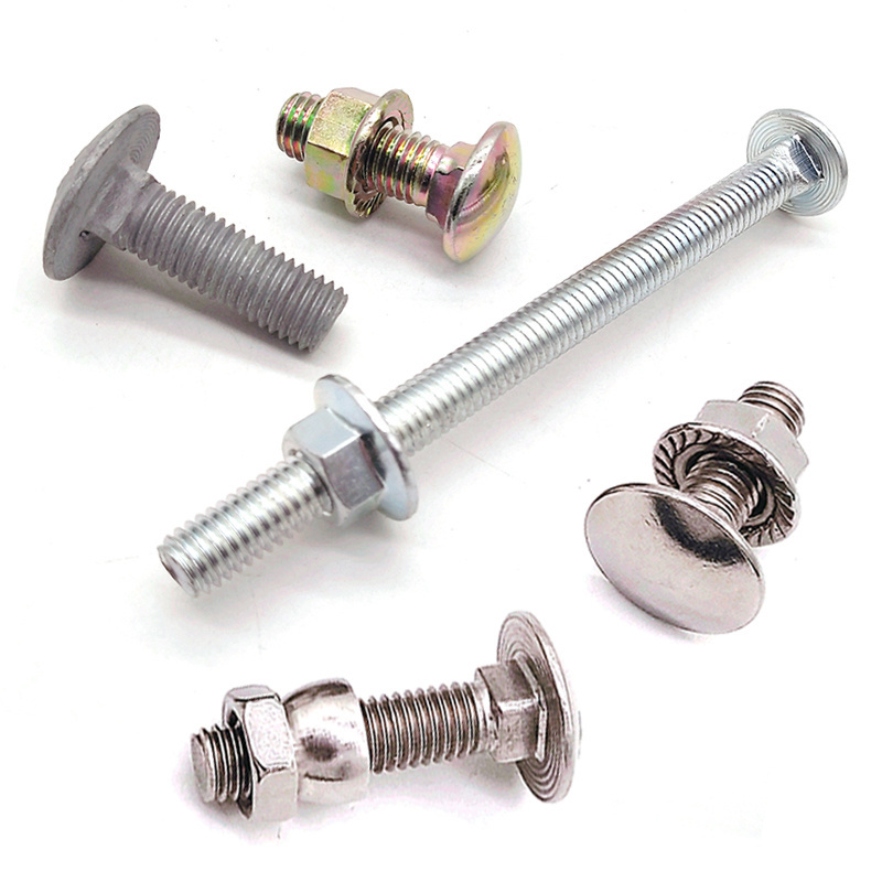 Stainless steel square hole extra large head carriage bolt washer zinc plated carriage bolt