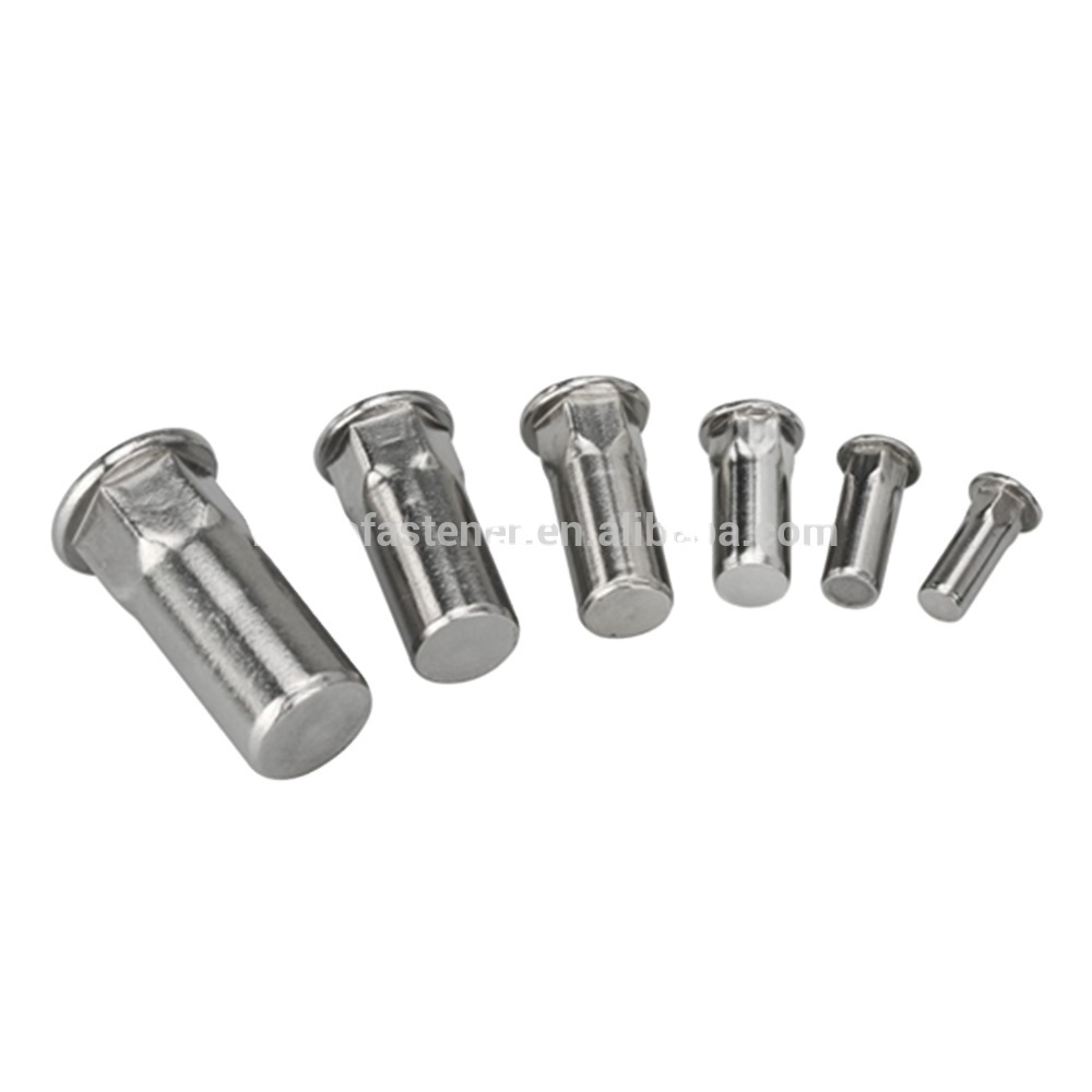 M3-M16 Stainless Steel Rivet Nuts Aluminium Flat Head Semi-Hexagonal Blind m8 Rivet Nut