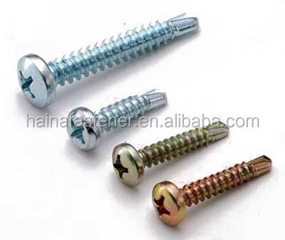 Factory wholesale self drilling screw machine screw, self-drilling screw with pan head zinc plated