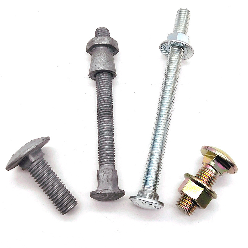 Stainless steel square hole extra large head carriage bolt washer zinc plated carriage bolt