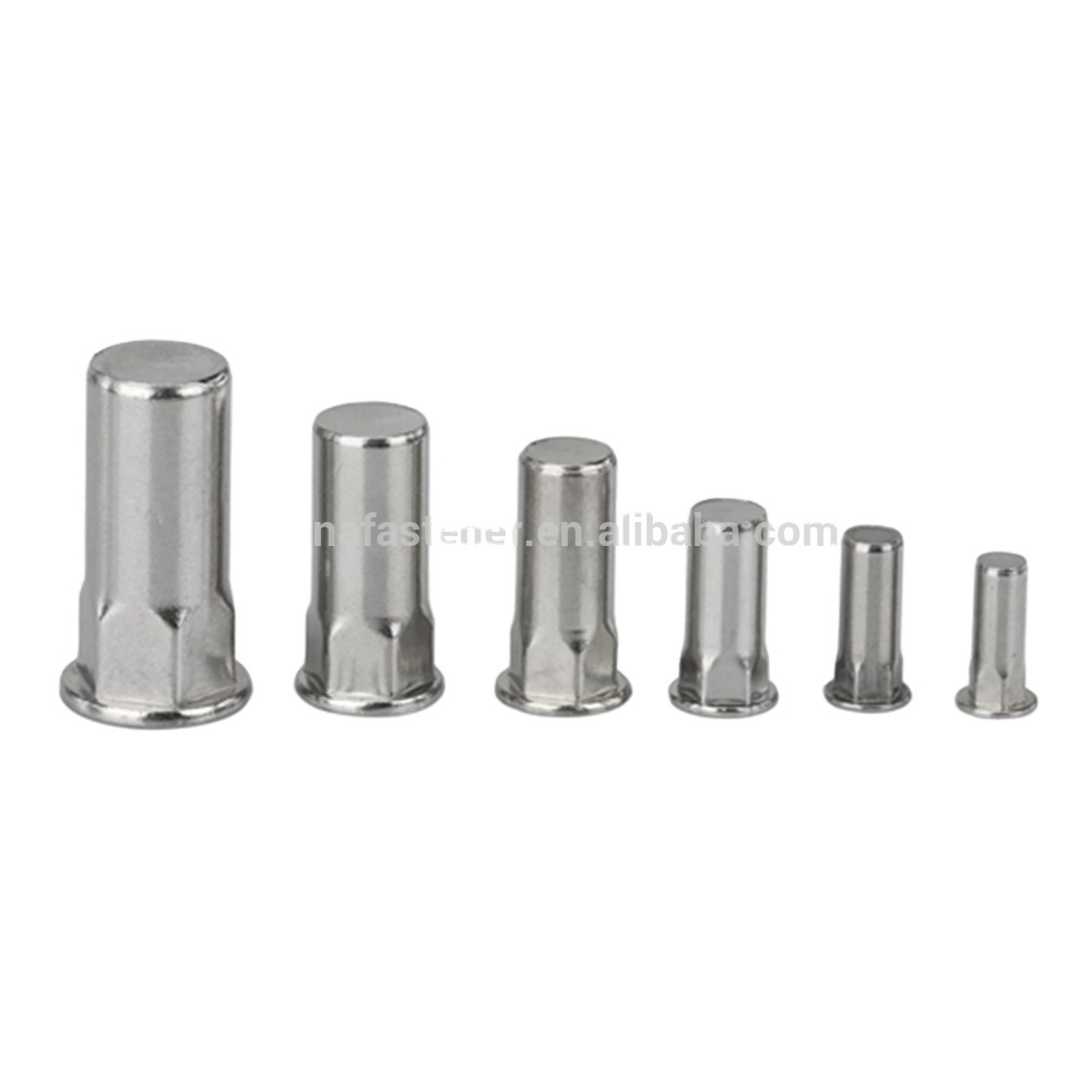 M3-M16 Stainless Steel Rivet Nuts Aluminium Flat Head Semi-Hexagonal Blind m8 Rivet Nut