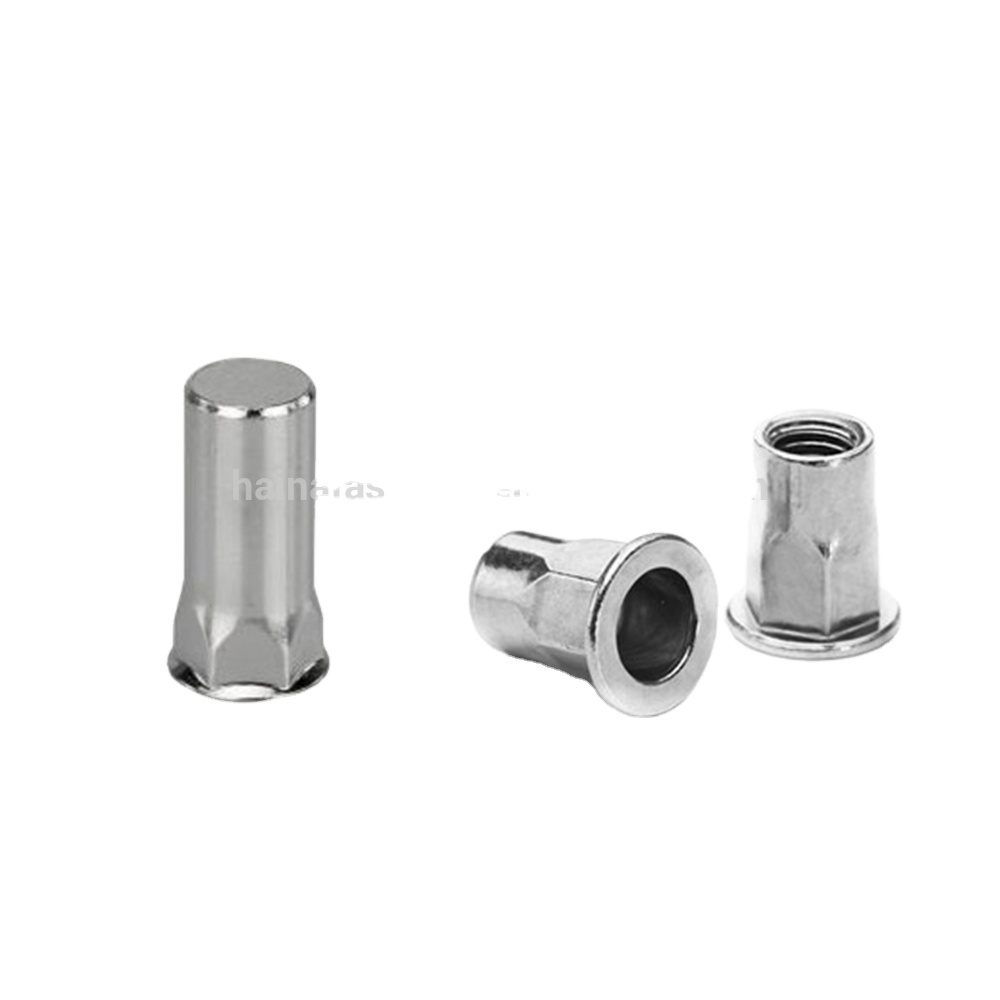 M3-M16 Stainless Steel Rivet Nuts Aluminium Flat Head Semi-Hexagonal Blind m8 Rivet Nut