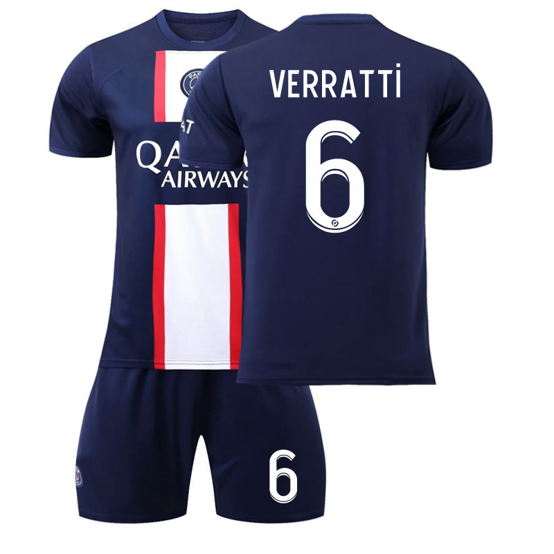 22-23 Paris Saint-Germain home 30 Messi 7 Mbappe 10 Neymar football kit children's set wholesale