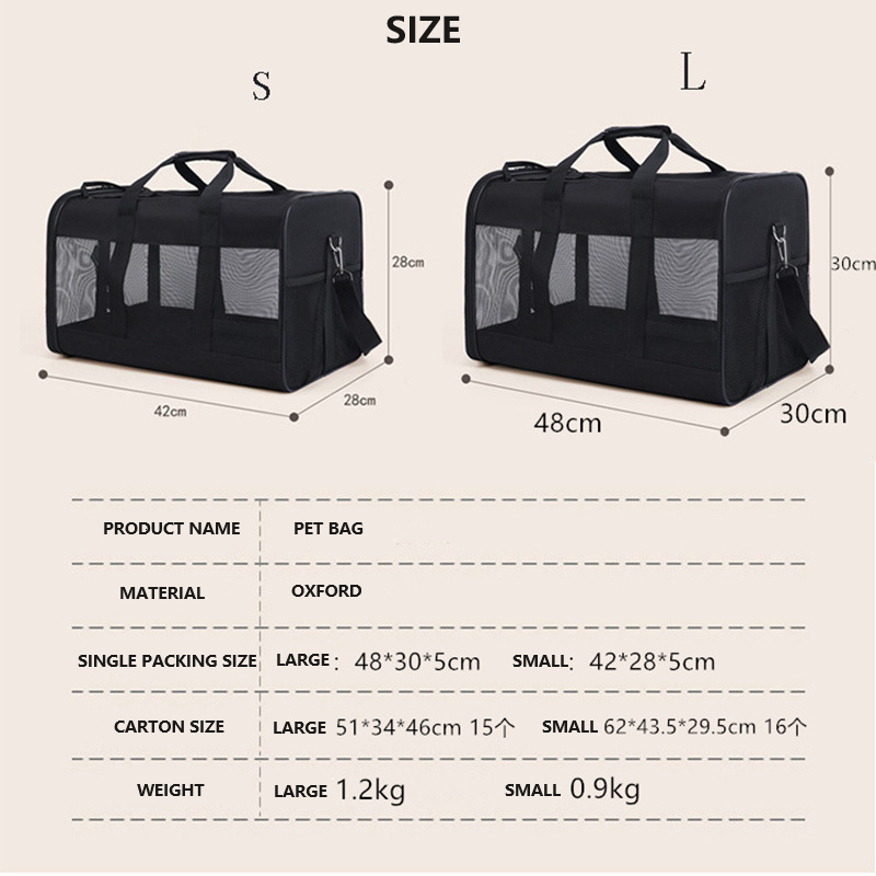 Cat Bag breathable go-out portable pet bag air box cat cage folding messenger large-capacity hand-held dog bag