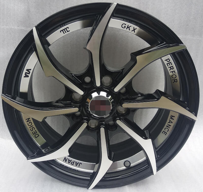 #1016 14 inch wheels 4holes Passenger car wheels rims alloy 4*100 4*110 4*114.3 red blue shining undercut rims