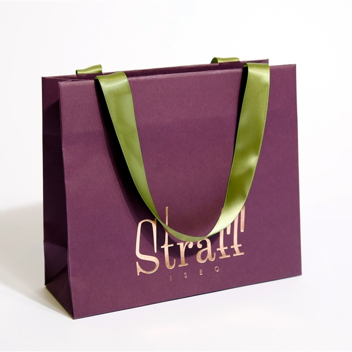 Custom handle bucket shape white craft candle shopping paper bags