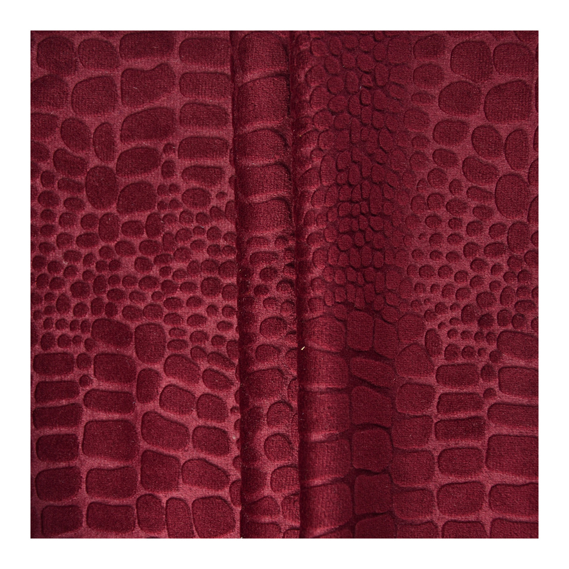 Classic Red Velour Fabric 3D Embossed Holland Velvet Upholstery Fabric