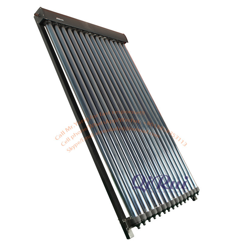 Rooftop Heat Pipe Solar Thermal Panel Glass Evacuated Tube Pressurized Solar Collector with Solar Keymark EN12975 certificate