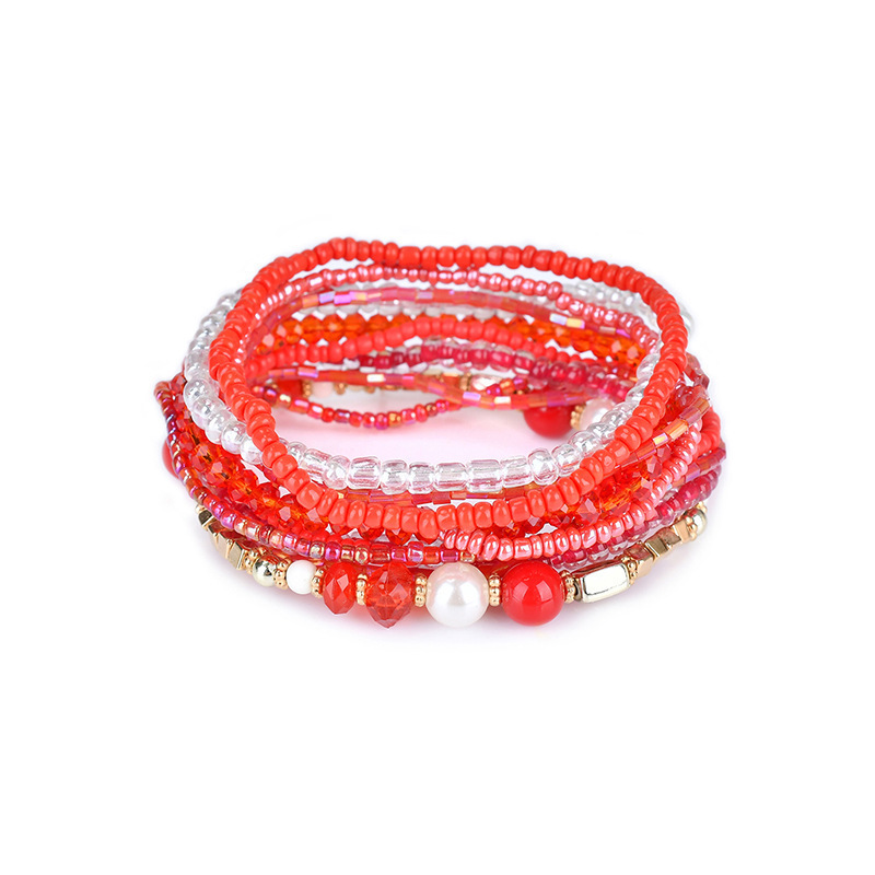 Hainon Vintage Luxury Bohemian Bead Bracelets Women Multilayer Handmade Handmade bracelet set Jewelry Holiday style