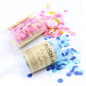 Pink And Blue Event Party Supplies Push Popper With 1 cm Confetti For Gender Revel Wedding Party Celebration