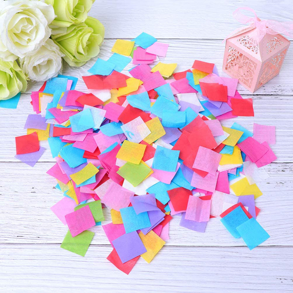 Rainbow Tissue Paper Confetti Square Table Decor for Balloon Wedding Birthday Engagement party