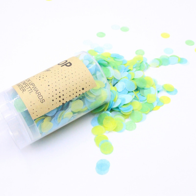 New Arrival Tissue Paper Circle Confetti Push Popper for Wedding Birthday Party Confetti Poppers