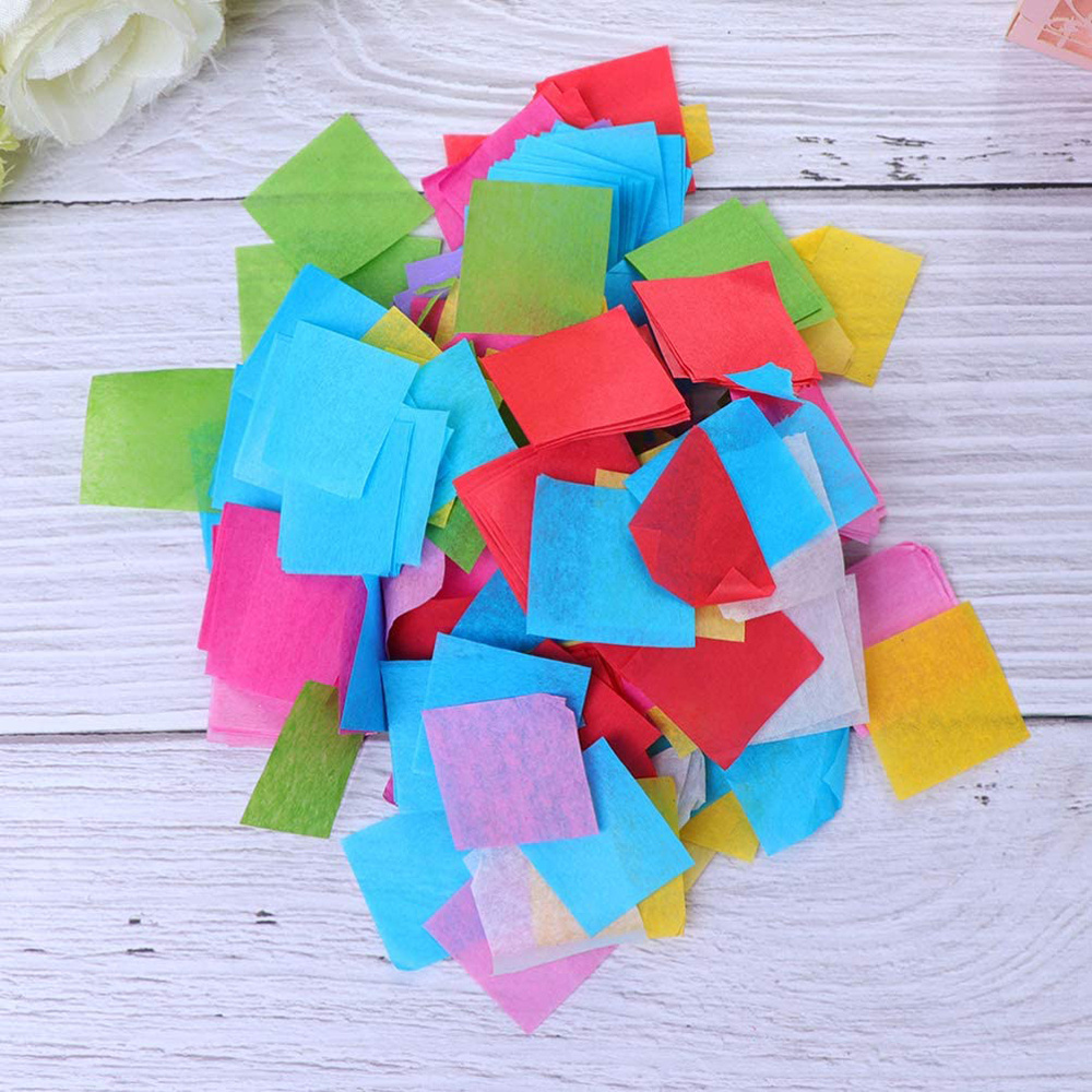 Rainbow Tissue Paper Confetti Square Table Decor for Balloon Wedding Birthday Engagement party