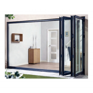 Woodland Grey Double Glazed Bi-Fold Doors Hurricane-Proof Aluminum Exterior Folding Patio & Bathroom Bifold Doors