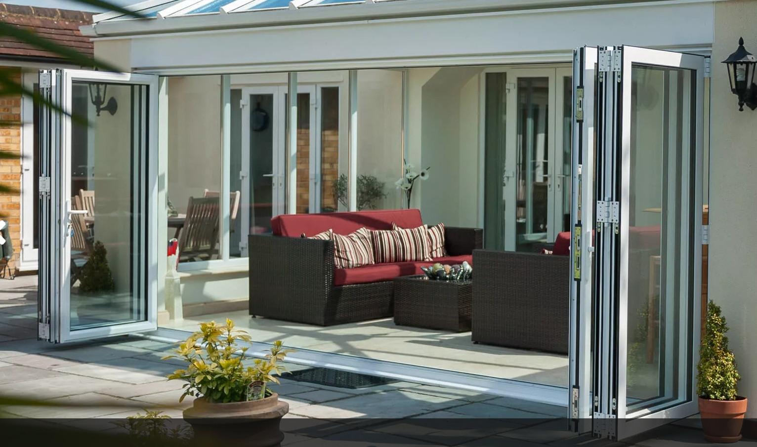 Woodland Grey Double Glazed Bi-Fold Doors Hurricane-Proof Aluminum Exterior Folding Patio & Bathroom Bifold Doors