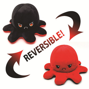 Wholesale Kids Cute Stuffed Animals Toys Octopus Flip Reversible Plush Toy