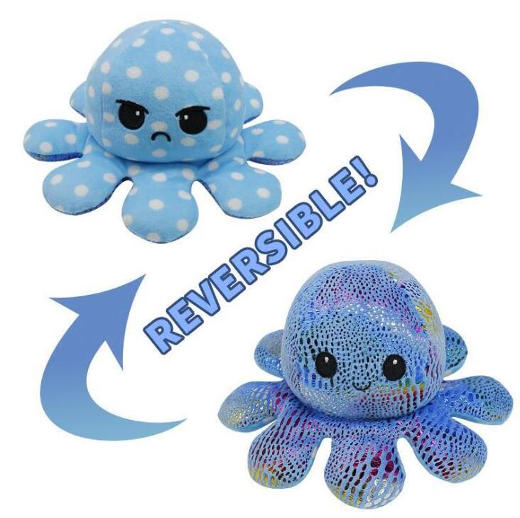 Wholesale Kids Cute Stuffed Animals Toys Octopus Flip Reversible Plush Toy