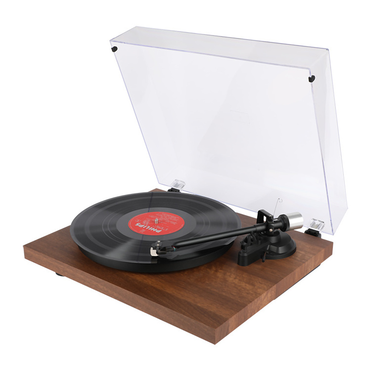 Portable Clear Cover Aux Tf Usb Fm Radio Plattenspieler Usb Vinyl Lp Record Player Hifi Needle Turntable Cartridge