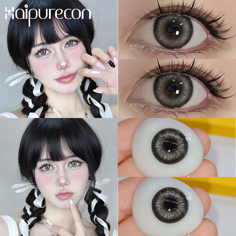 Haipurecon yearly contact lenses colored contact lens big eyes color contact lenses