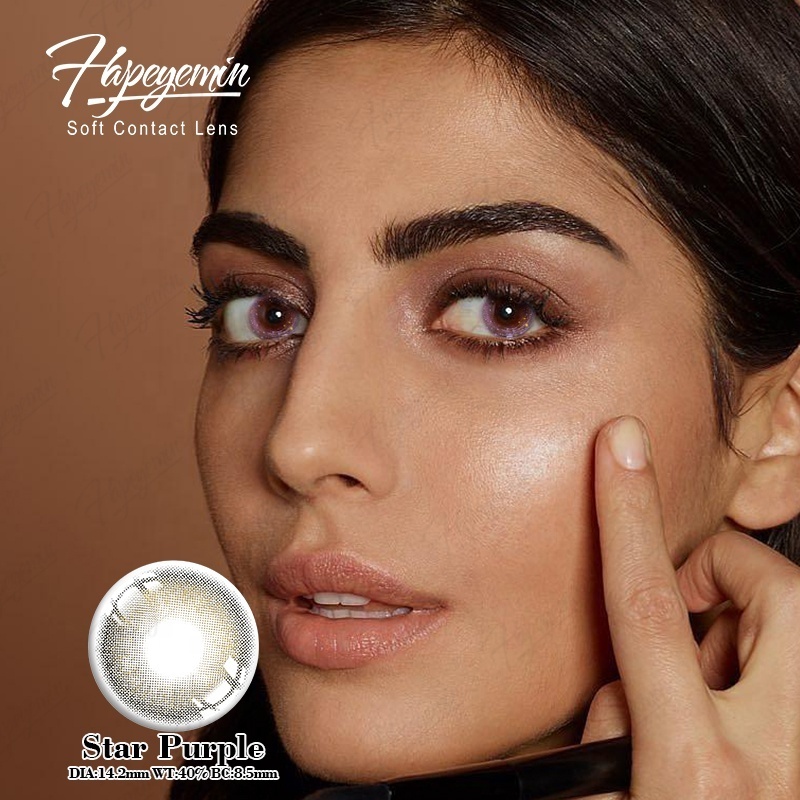 Hapeyemin yearly 13 colors contact lens natural looking contact lenses new arrival hot sale big eyes lenses