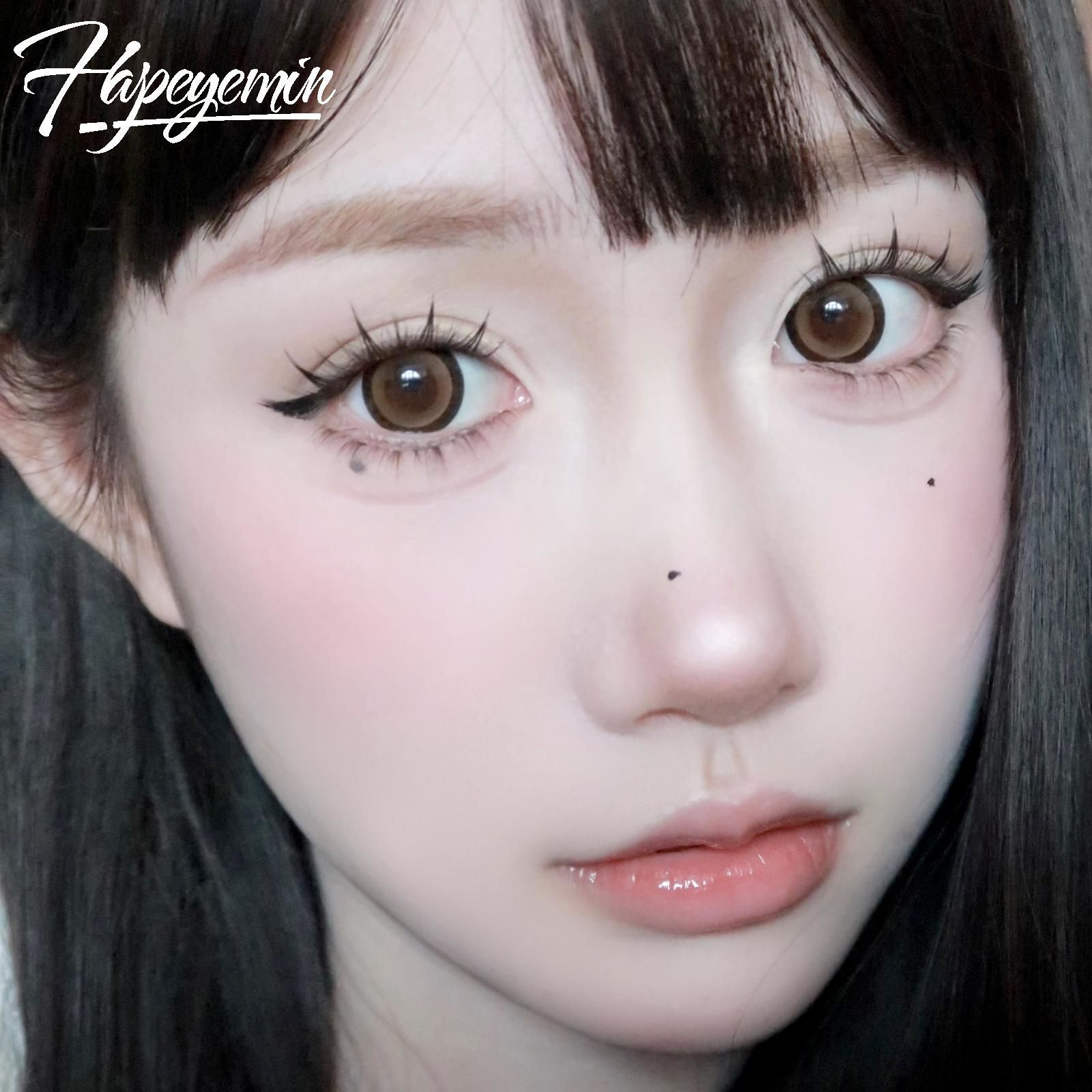 Hapeyemin Brown Colored Contacts big eye contact lens 3 tone contact lenses