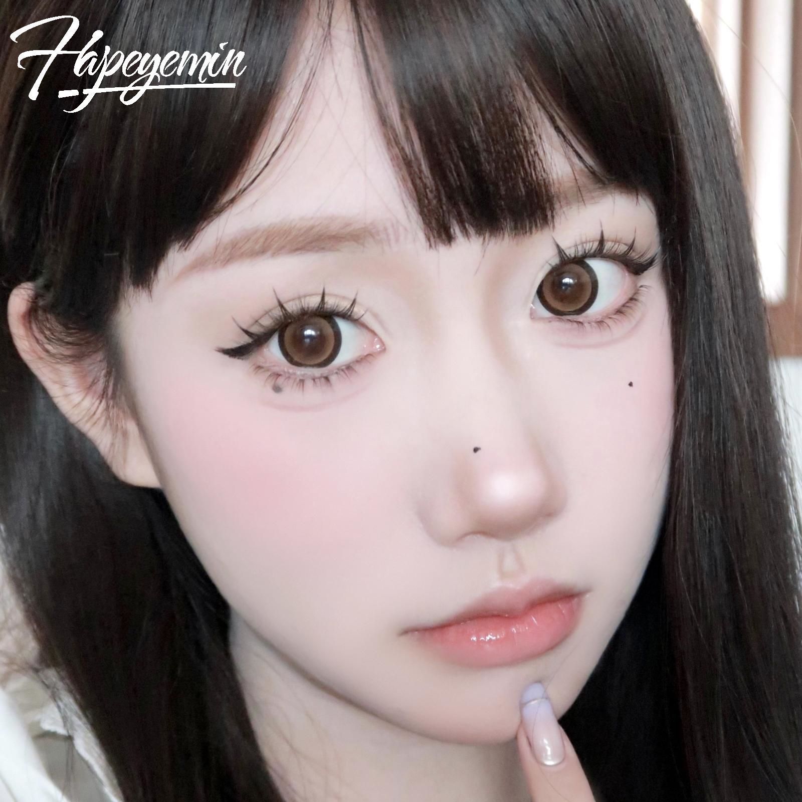 Hapeyemin Brown Colored Contacts big eye contact lens 3 tone contact lenses