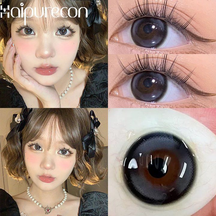 Haipurecon yearly contact lenses colored contact lens big eyes color contact lenses