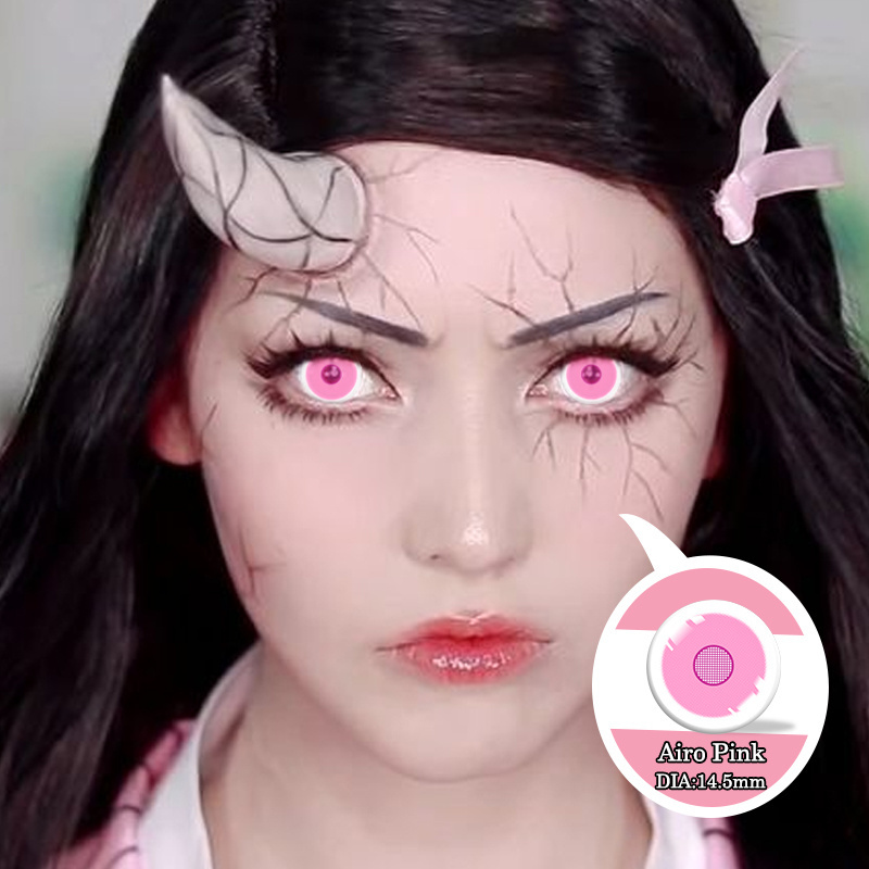 Hapeyemin Yearly Disposal Crazy Cosplay Anime Colored Contacts Lenses Halloween Party Accessories