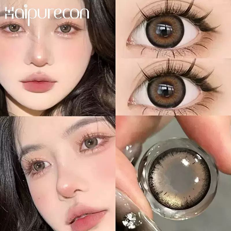 Haipurecon yearly contact lenses colored contact lens big eyes color contact lenses