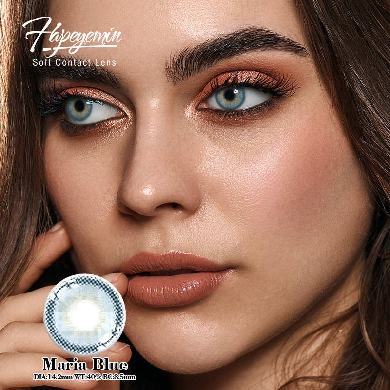 Hapeyemin yearly 13 colors contact lens natural looking contact lenses new arrival hot sale big eyes lenses