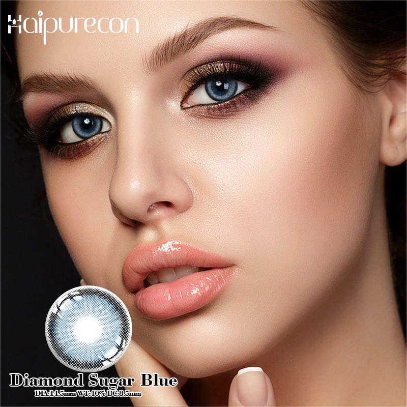 haipurecon 1 year sweety aurora contact lenses 2 tone color contact lens contact lens with myopia degree