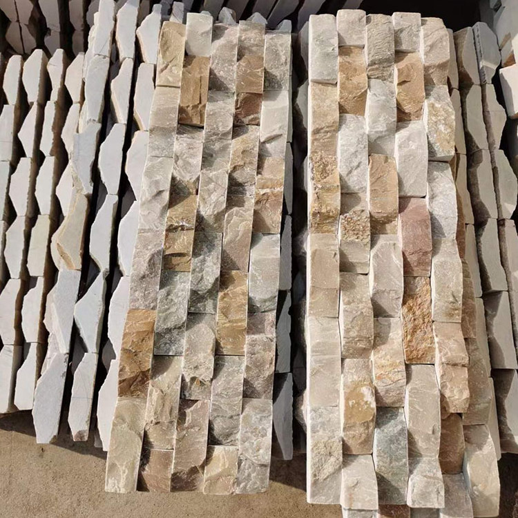 HOT Sale 3D Wave Shape Stone Slate Quartz Wall Panel in Stacked Stone Style for Wall Decoration