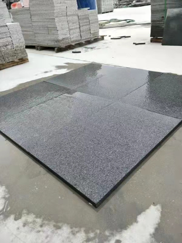 Hot Sale g654 dark grey granite stones Shandong Polished and Flamed Tiles for Garden Paving Yard Steps flamed granite Wall tiles