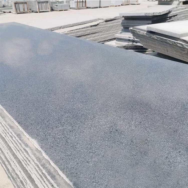 China Factory Manufacture Shandong 2cm G654 Dark Grey Granite Stone Tiles Paving Stone Outdoor