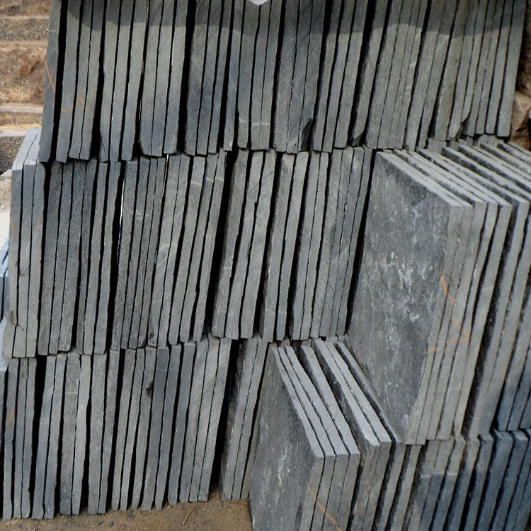 China Factory Manufacture Black white culture stone quartzite ledgestone veneer stone wall tile stacked stone