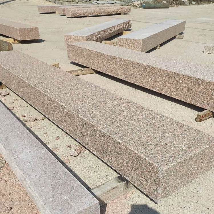 wholesale cheap red granite G386-8 flamed rough edge step floor tiles custom red granite big slabs outdoor step