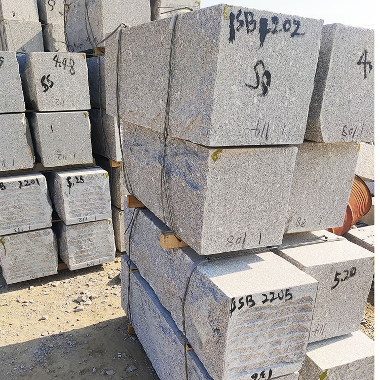 Customized Project wall block stone G603 Exterior Mushroom Stone Rock Face Retaining Wall Blocks