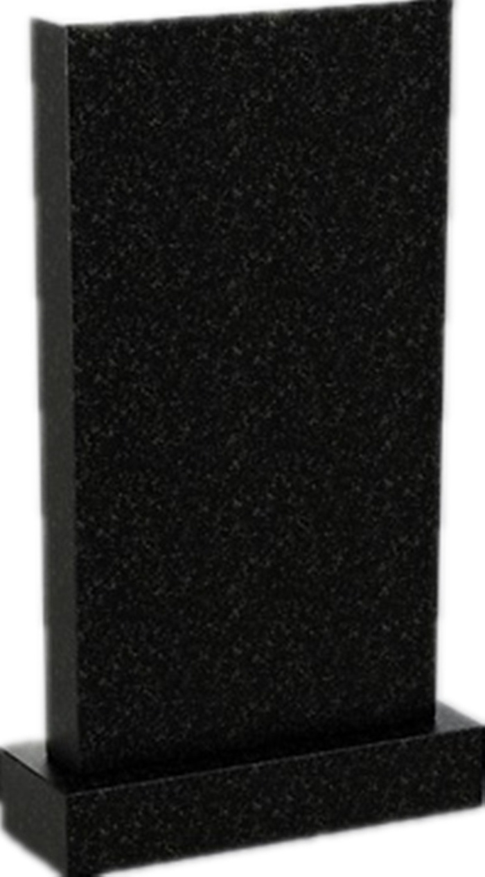 Shanxi black granite simple rectangle straight headstone tombstone russian grave stone