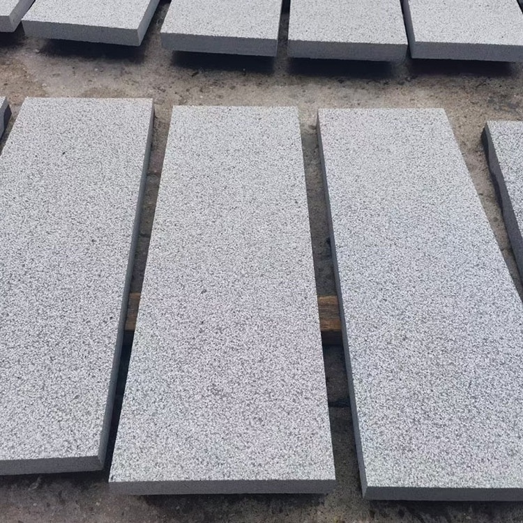 Natural Dark Grey Granite Slab Flamed Black G654 dark grey Granite Step Tiles For Outside Paving Stone