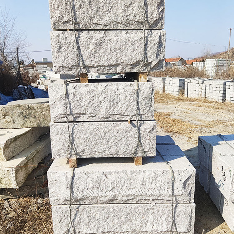 Customized Project wall block stone G603 Exterior Mushroom Stone Rock Face Retaining Wall Blocks