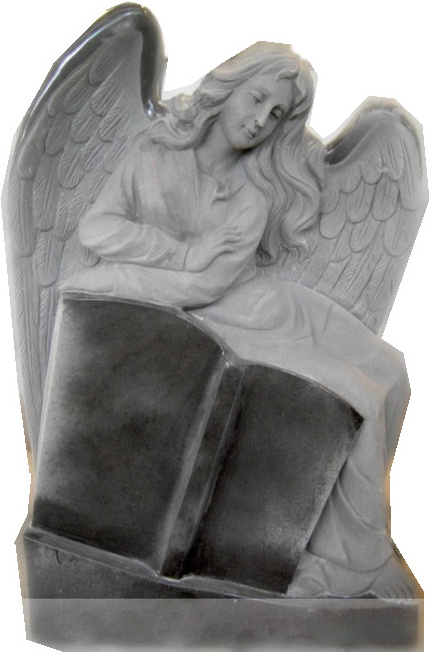 Angel wine heart book granite marble figure monuments headstones grave yard tombstones