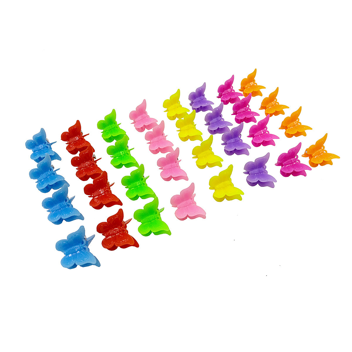 Wholesale Butterfly shape glitter hair accessories little girls mini hair claw butterfly clips