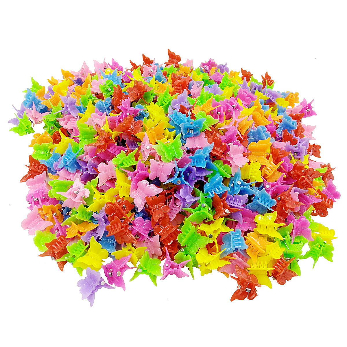 Wholesale Butterfly shape glitter hair accessories little girls mini hair claw butterfly clips